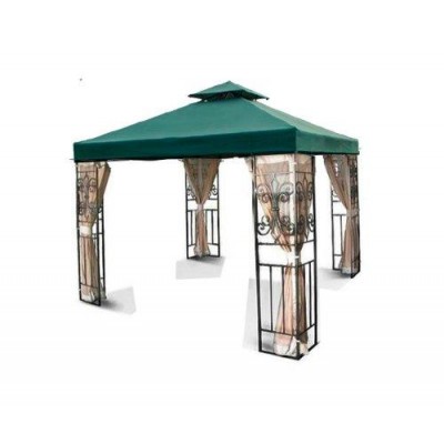 new mtn gearsmith 10'x10' 2-tiered replacement garden gazebo canopy top sun shade - green   